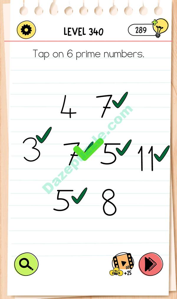 brain test 4 level 340 answer