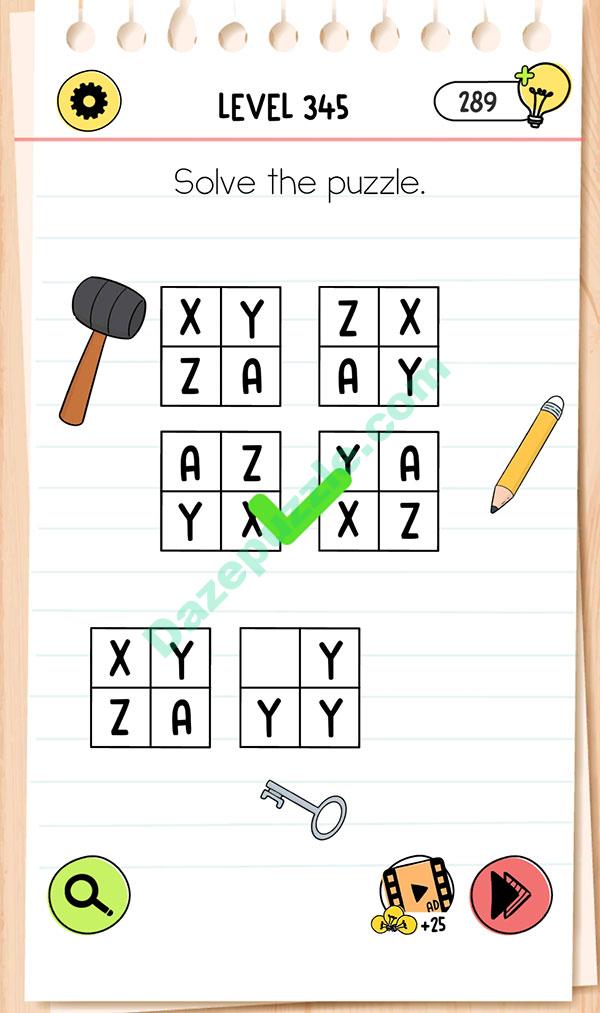 brain test 4 level 345 answer