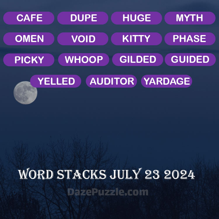 Word Stacks July 23 2024 Daily Puzzle Answer