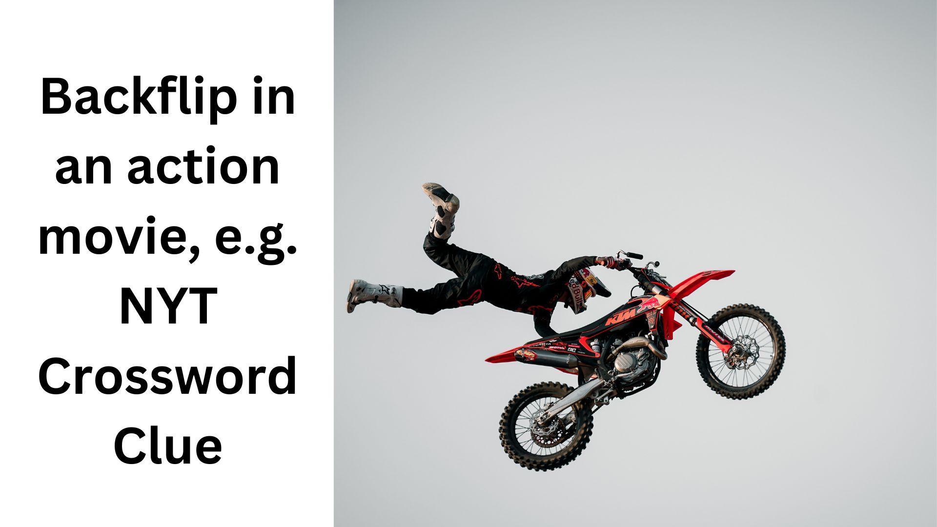 Backflip in an action movie, e.g. NYT Crossword Clue