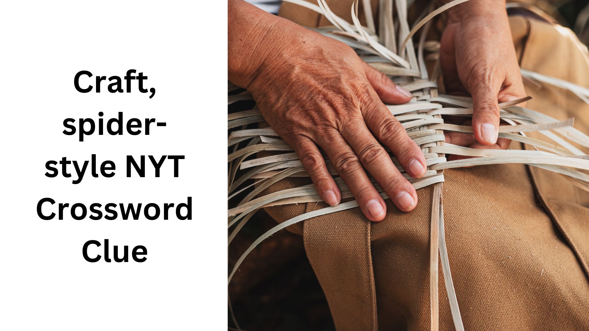 Craft, spider-style NYT Crossword Clue
