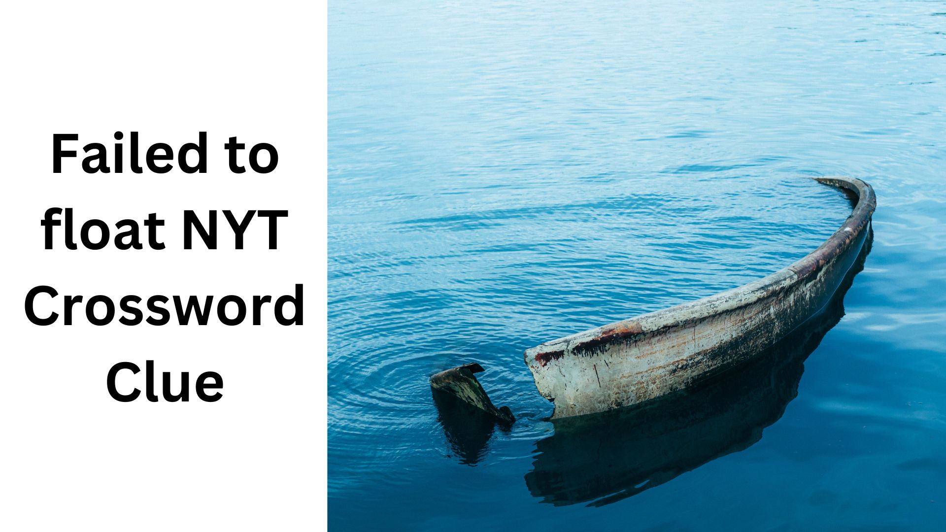 Failed to float NYT Crossword Clue