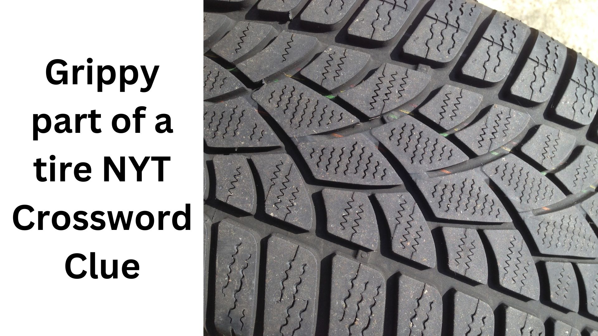 Grippy part of a tire NYT Crossword Clue