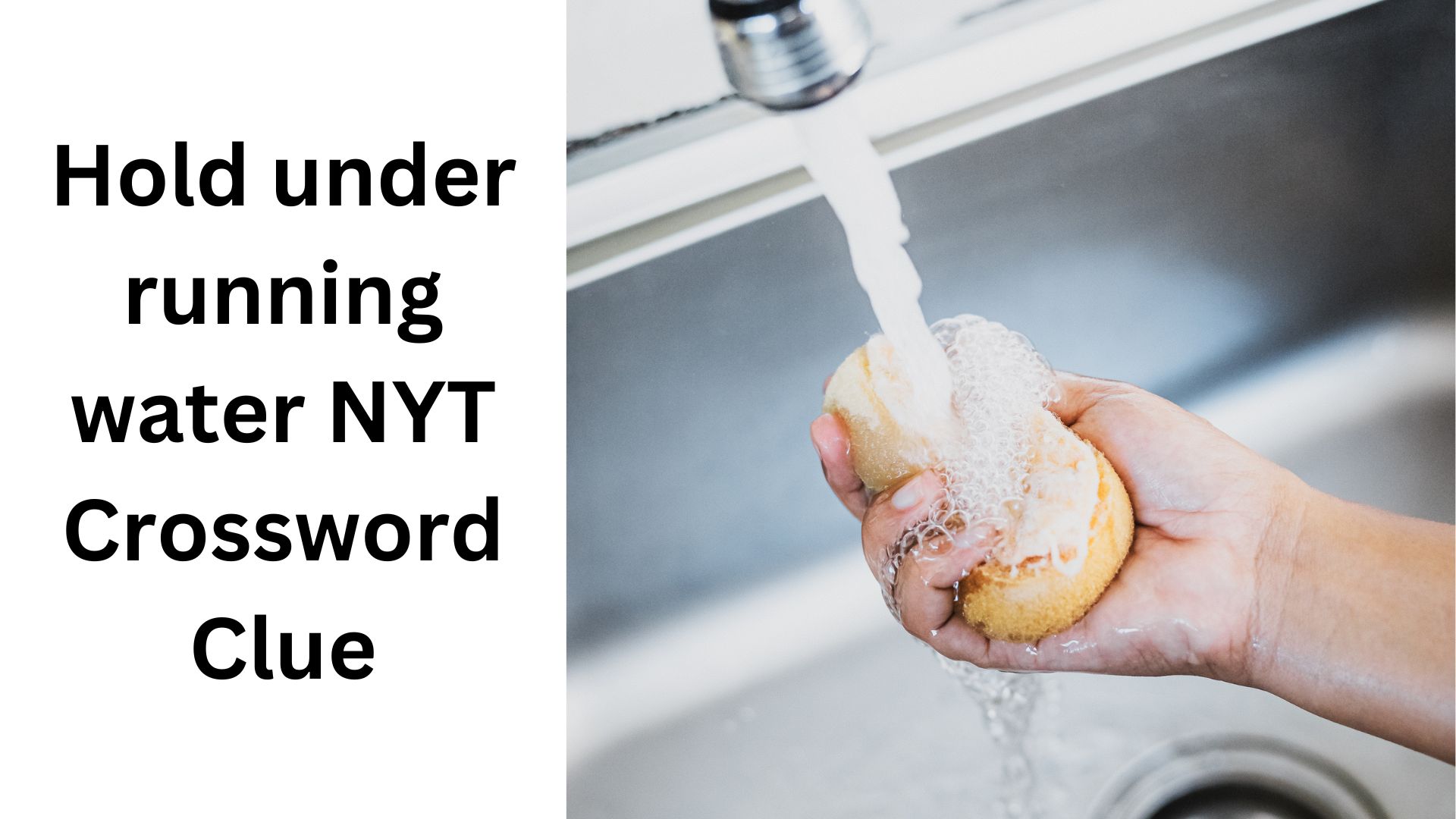 Hold under running water NYT Crossword Clue