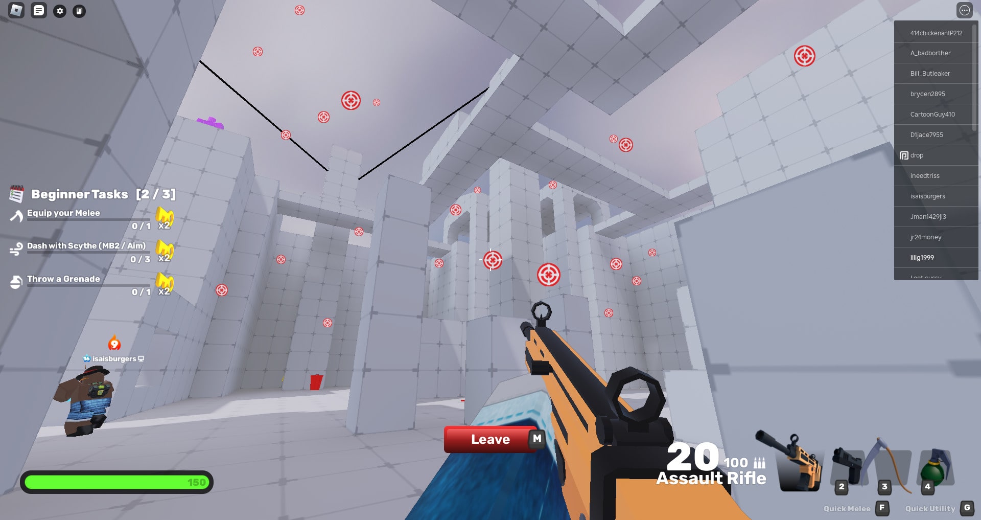 How to do the Dash With Scythe Mb2 Aim in Rivals