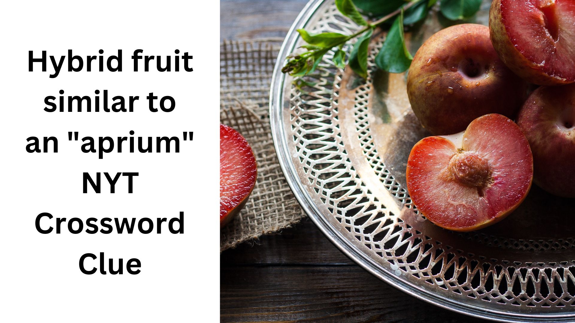 Hybrid fruit similar to an "aprium" NYT Crossword Clue