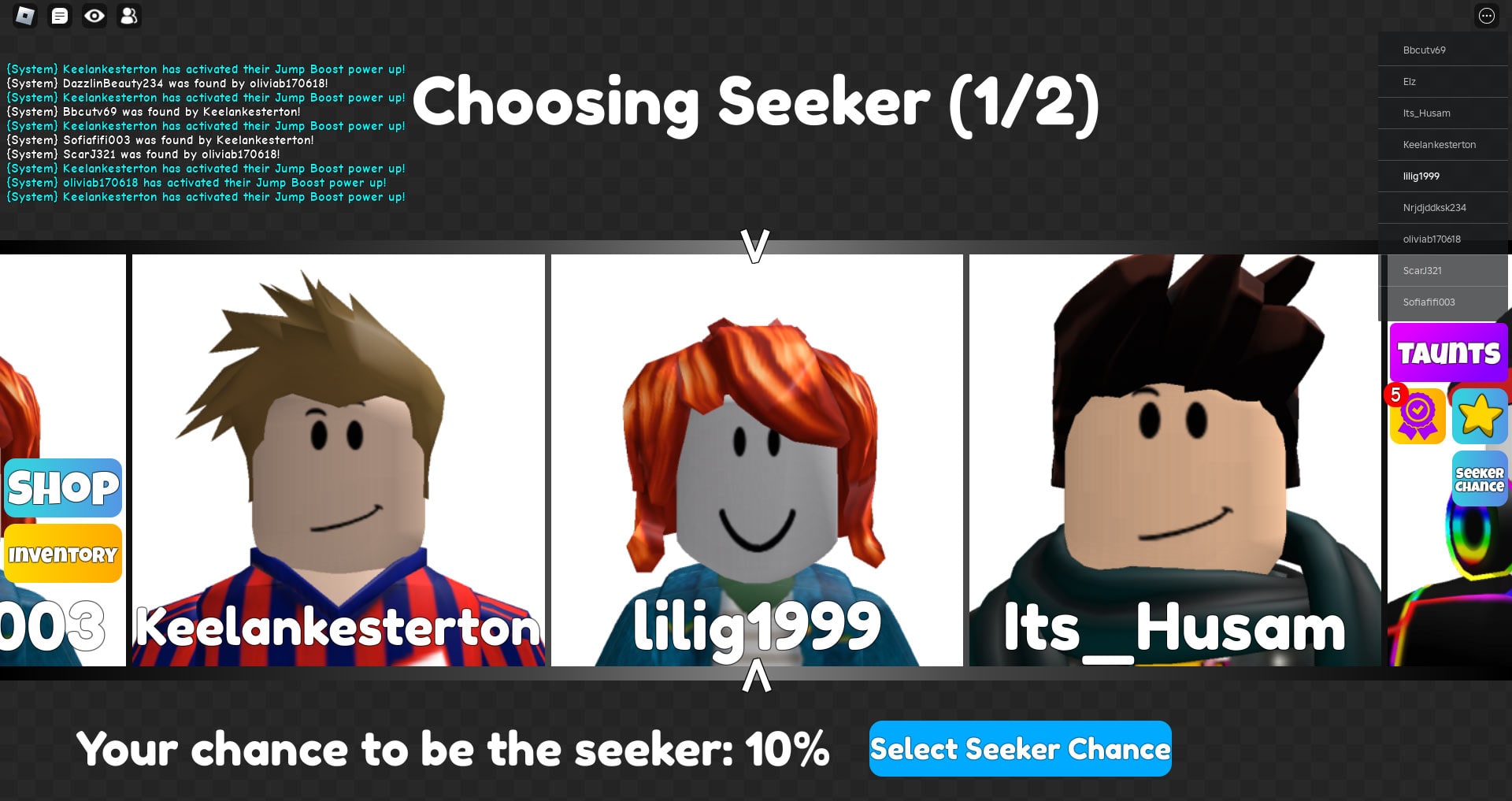 Mega hide and seek the seeker