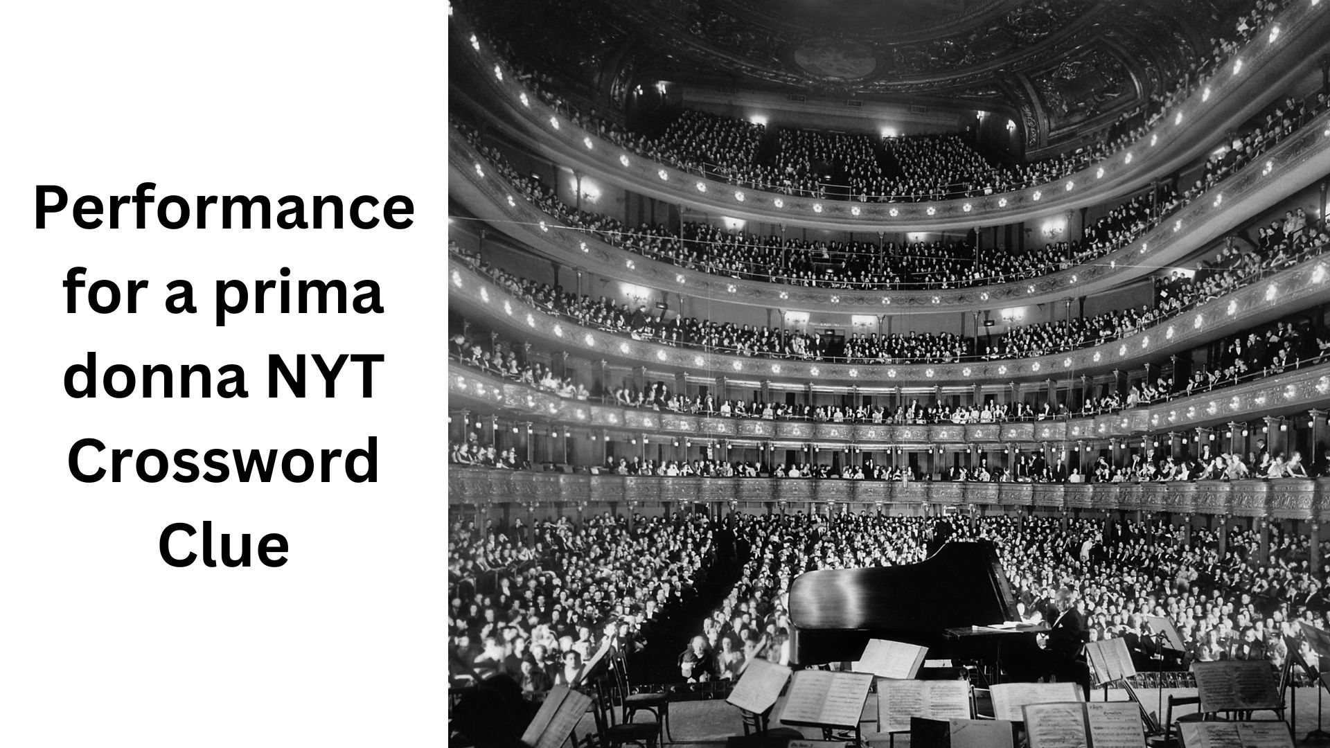 Performance for a prima donna NYT Crossword Clue