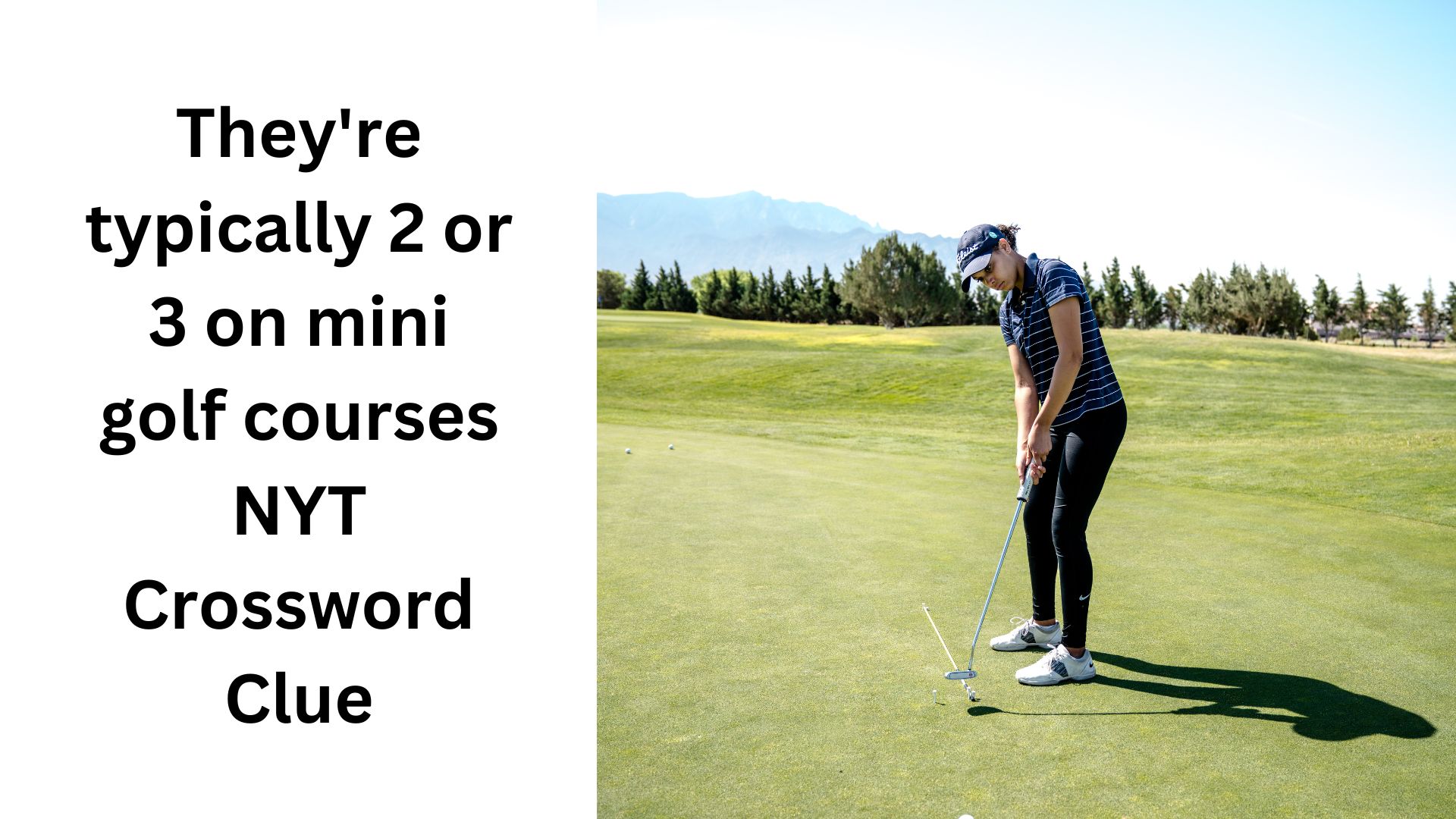 They're typically 2 or 3 on mini golf courses NYT Crossword Clue