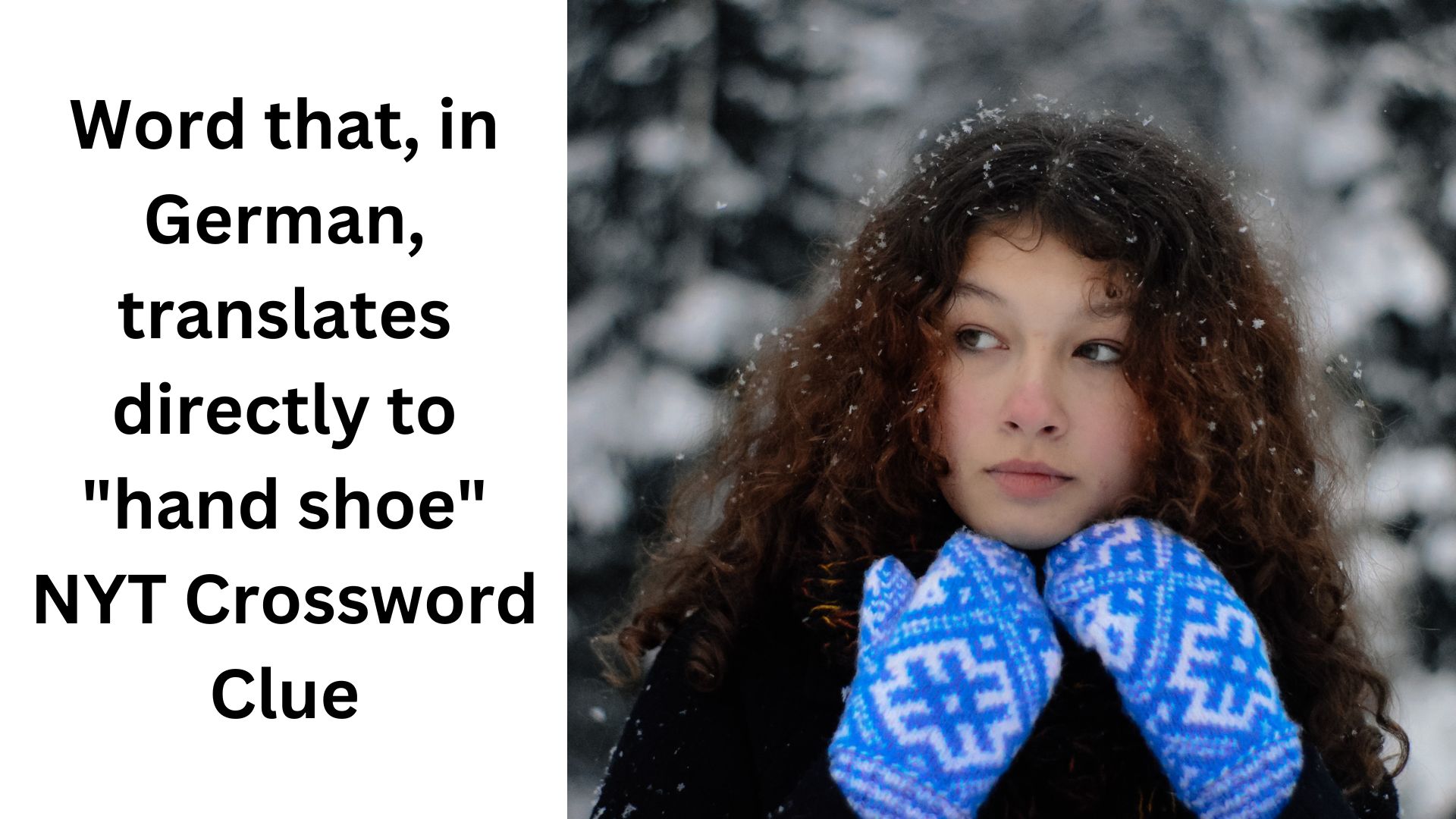 Word that, in German, translates directly to "hand shoe" NYT Crossword Clue