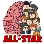 brain test all star logo