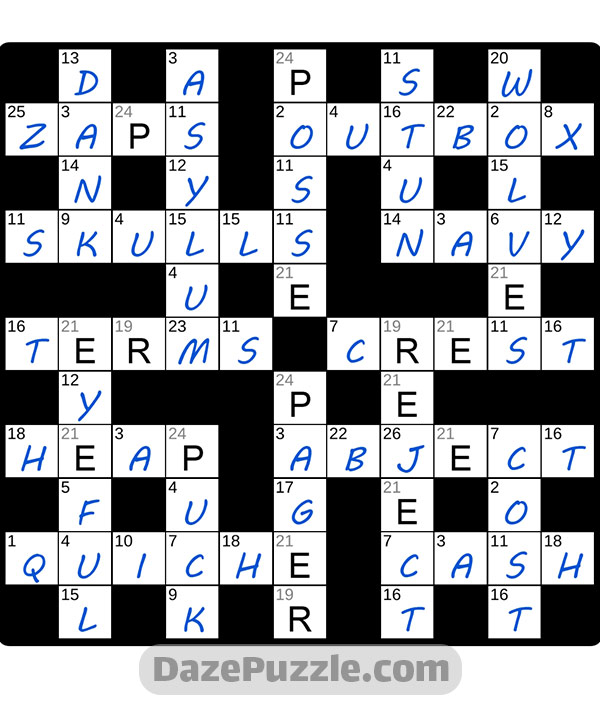 puzzle page codeword 25 august 2024 answer