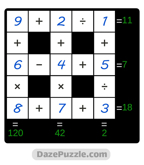 puzzle page cross sum 23 august 2024 answer