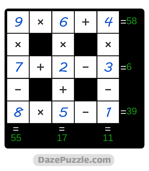 puzzle page cross sum 28 august 2024 answer