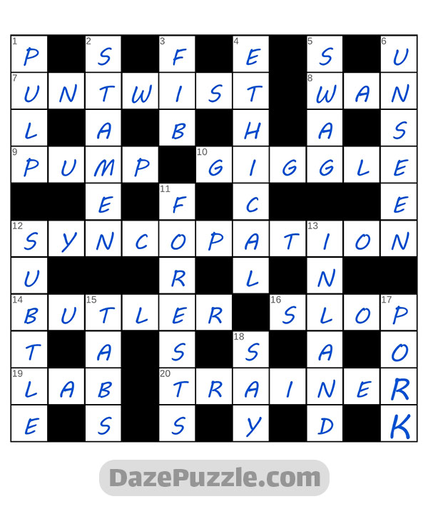 puzzle page crossword 26 august 2024 answer