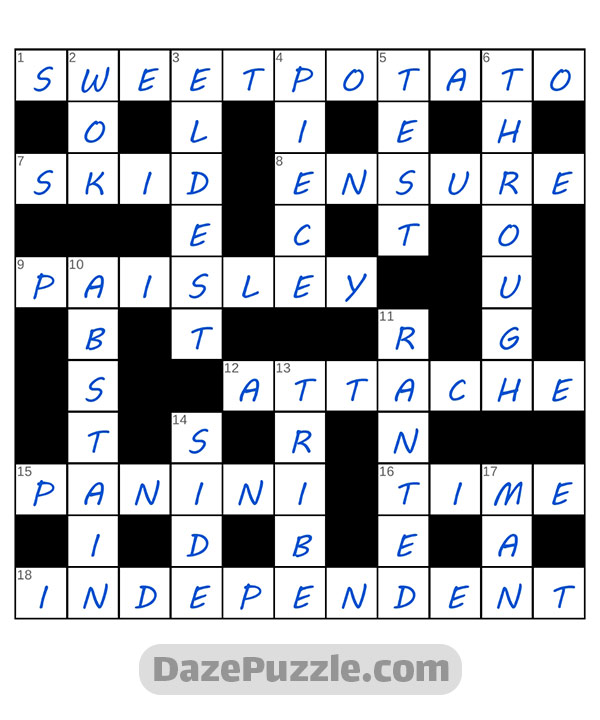 puzzle page crossword 31 august 2024 answer