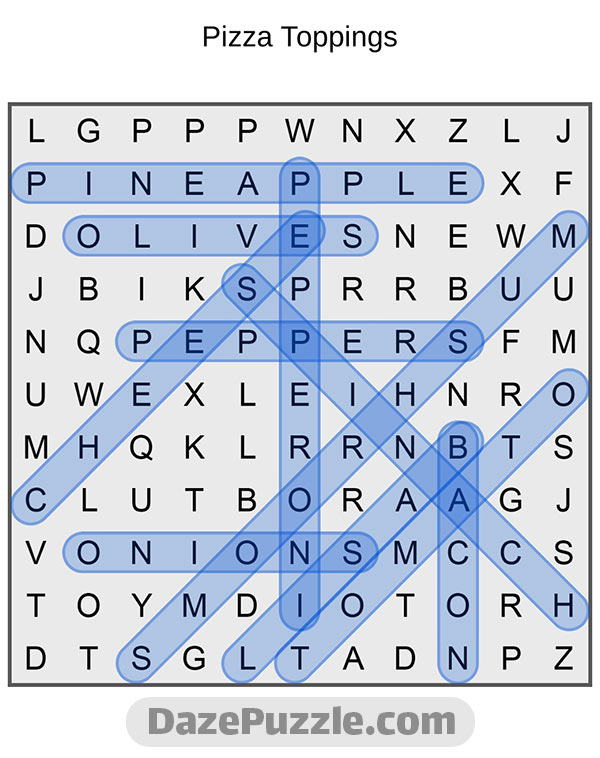 puzzle page word search 25 august 2024 answer