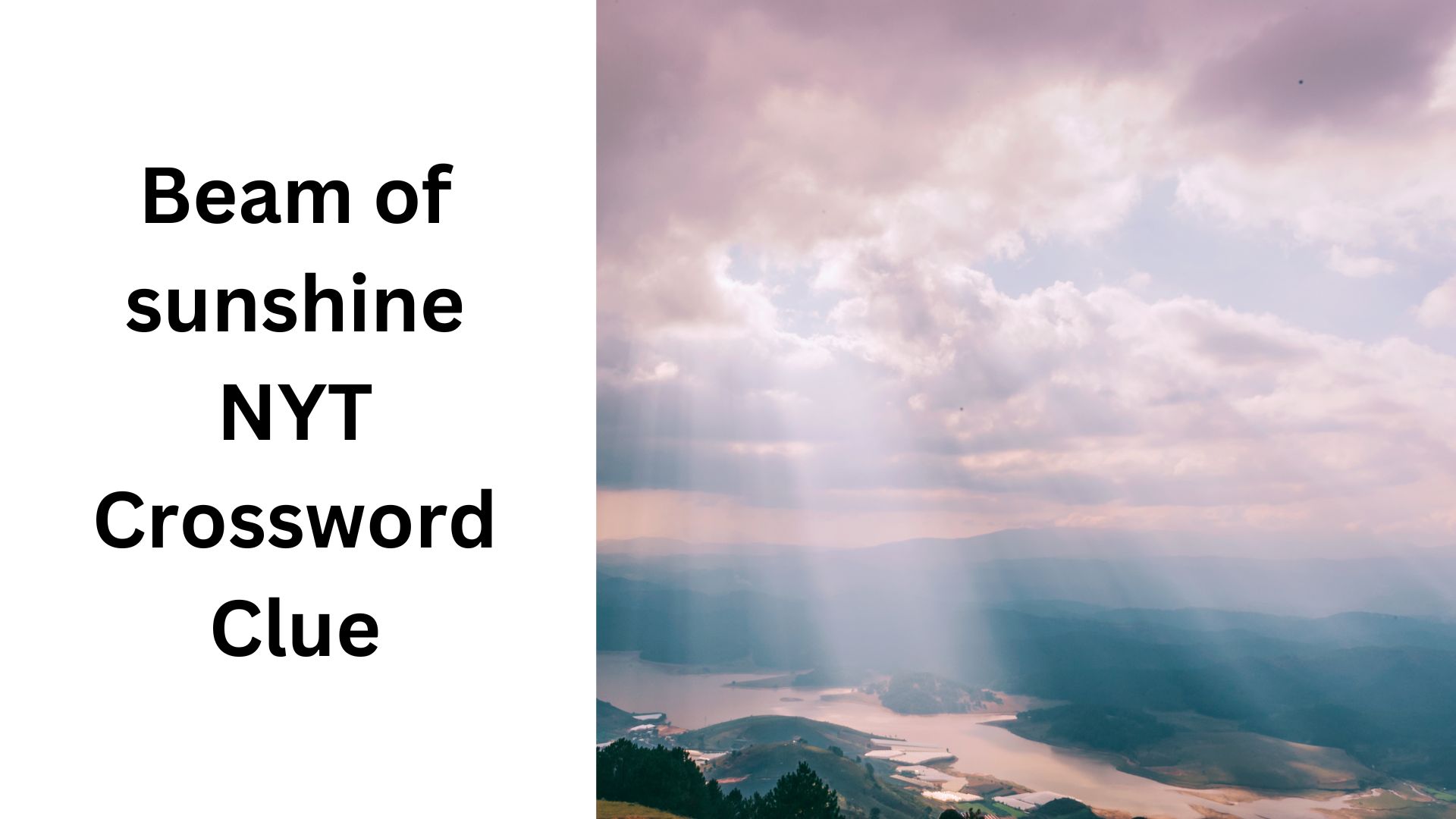 Beam of sunshine NYT Crossword Clue