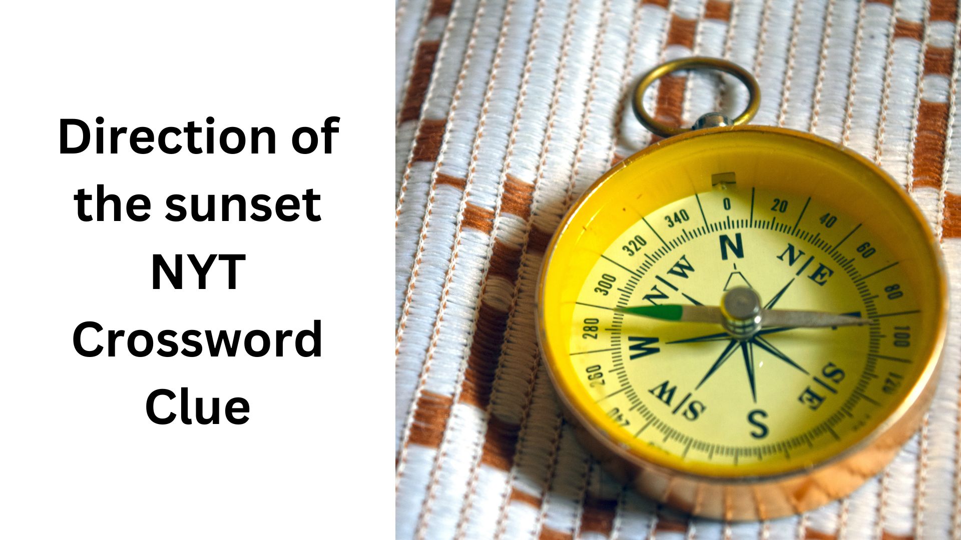 Direction of the sunset NYT Crossword Clue