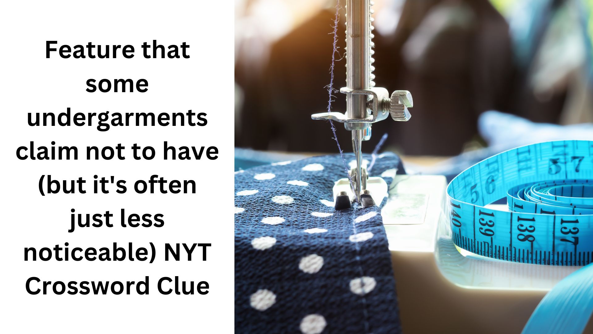 Feature that some undergarments claim not to have (but it's often just less noticeable) NYT Crossword Clue