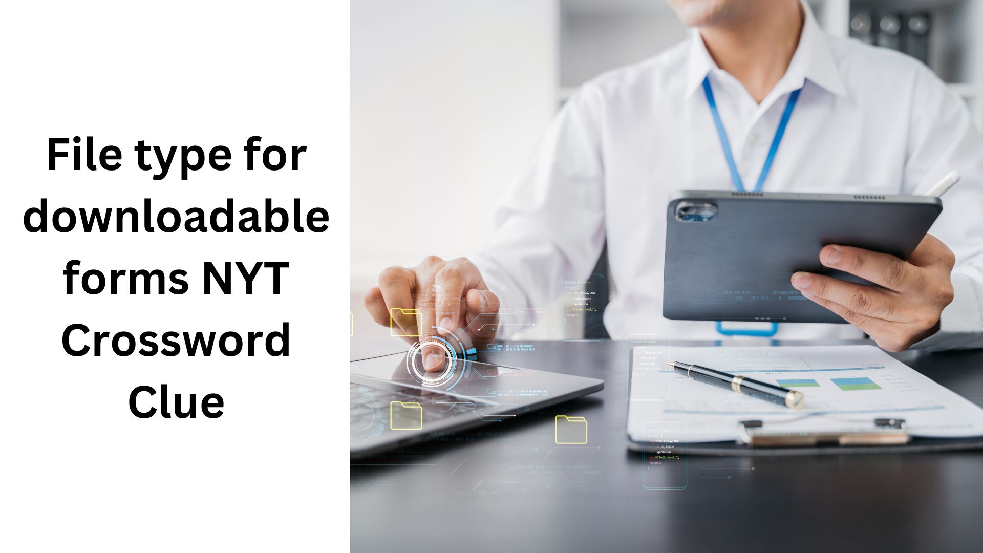 File type for downloadable forms NYT Crossword Clue