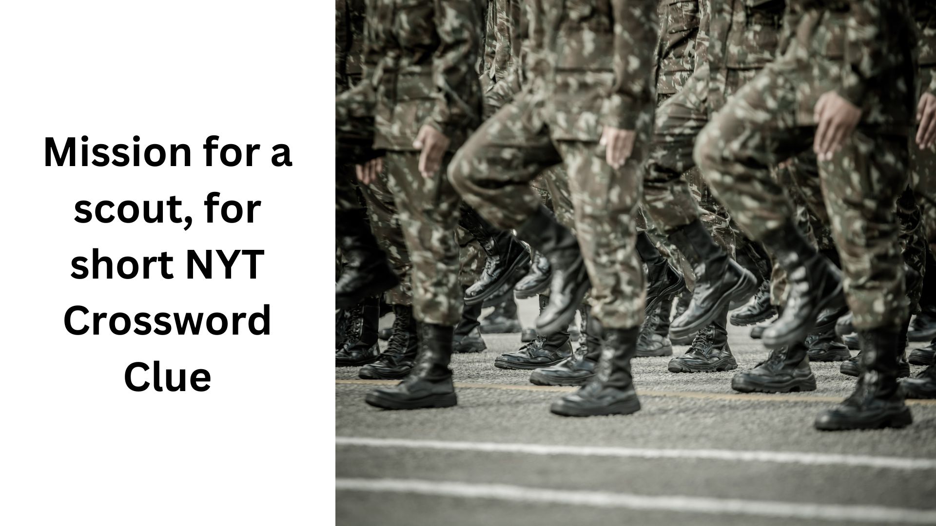 Mission for a scout, for short NYT Crossword Clue