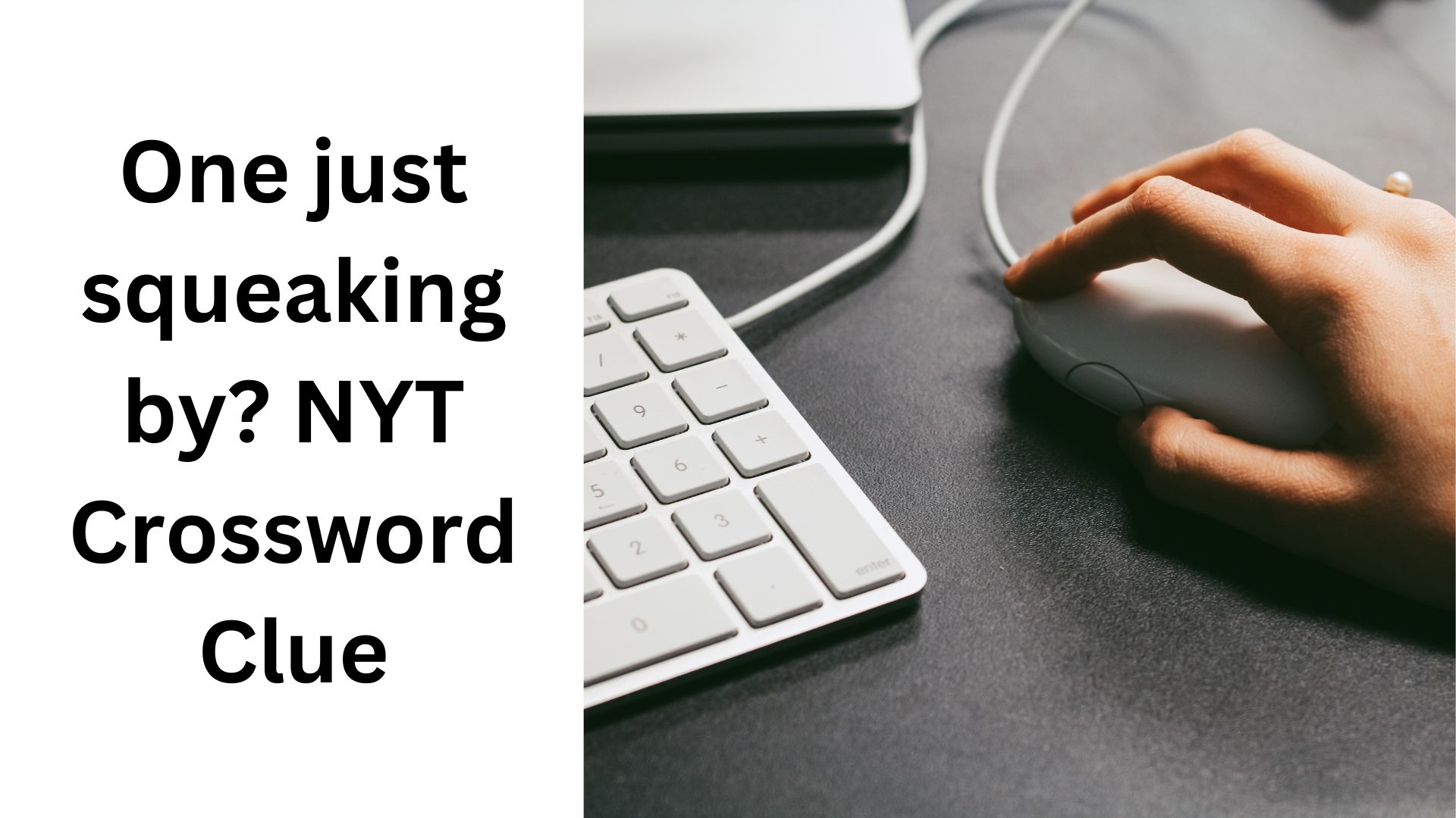 One just squeaking by? NYT Crossword Clue