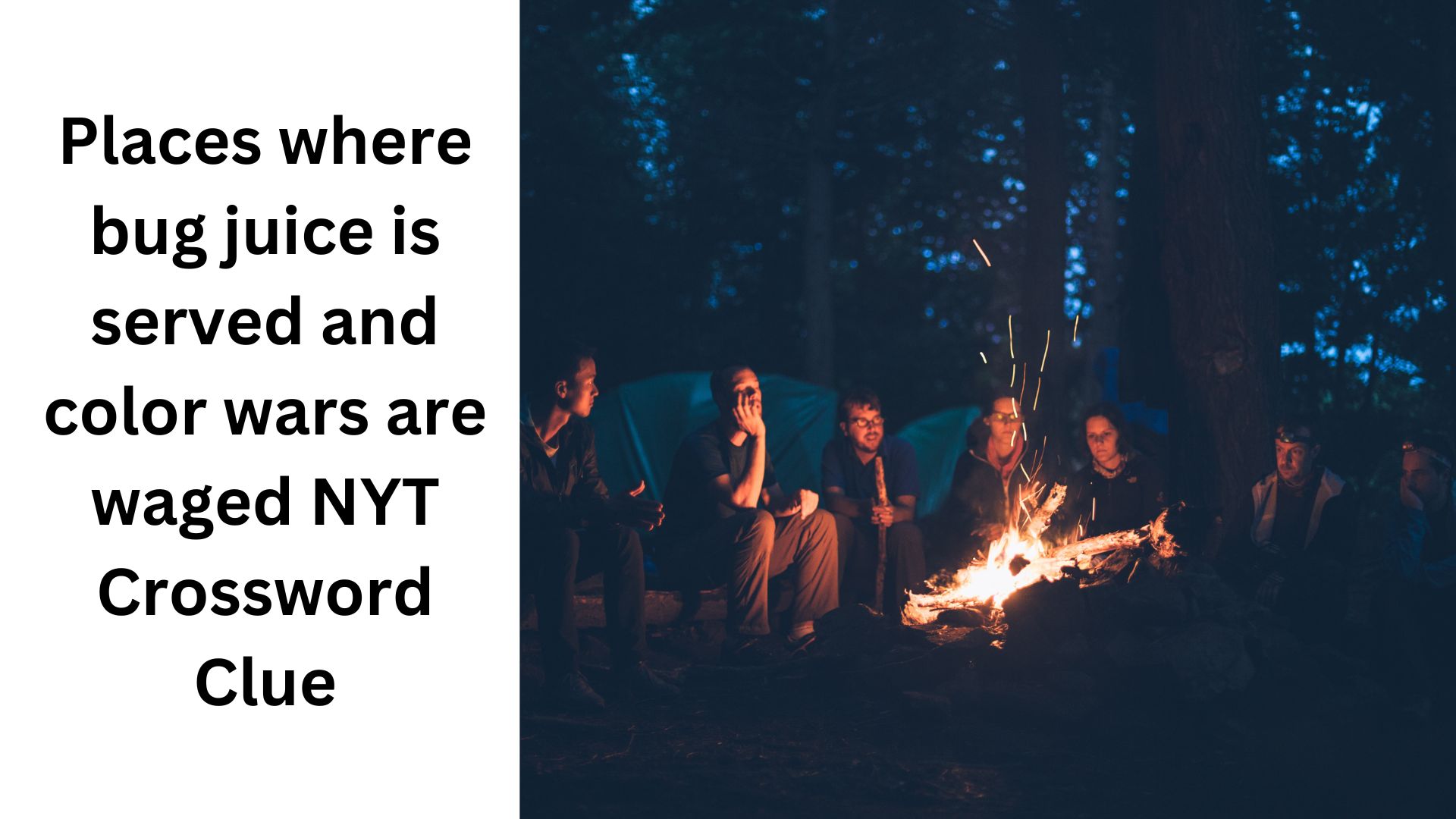 Places where bug juice is served and color wars are waged NYT Crossword Clue