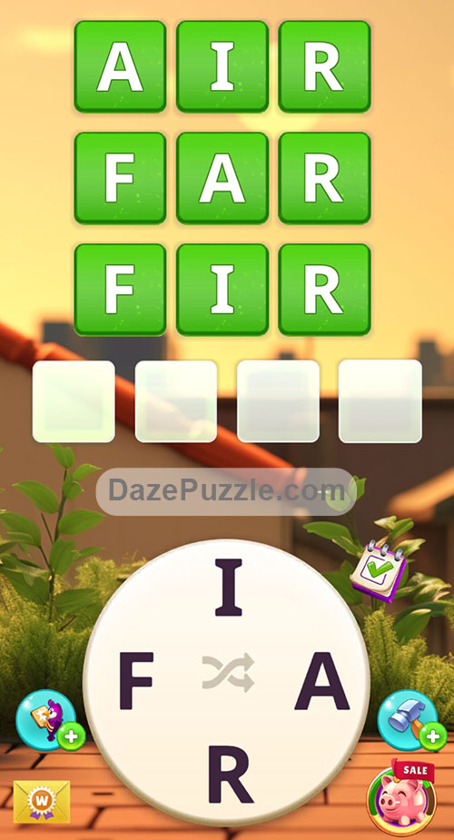 Word Madness Level 24 Answers
