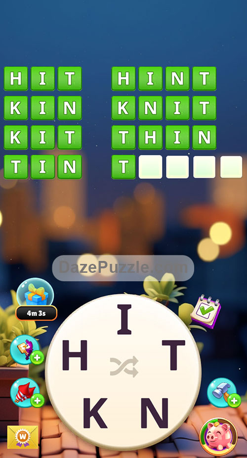Word Madness Level 54 Answers