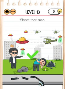 brain test 2 alien invasion level 13 answer