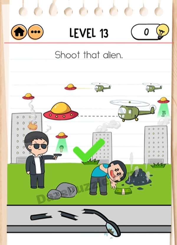 brain test 2 alien invasion level 13 answer