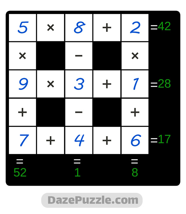 Puzzle Page Cross Sum September 25 2024 Answers