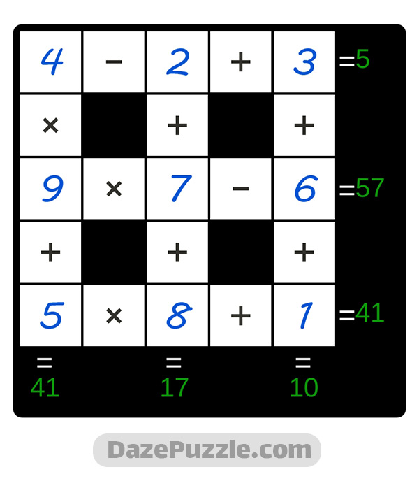 puzzle page cross sum 30 september 2024 answer