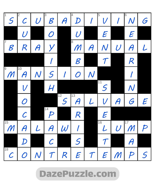 puzzle page crossword 16 september 2024 answer