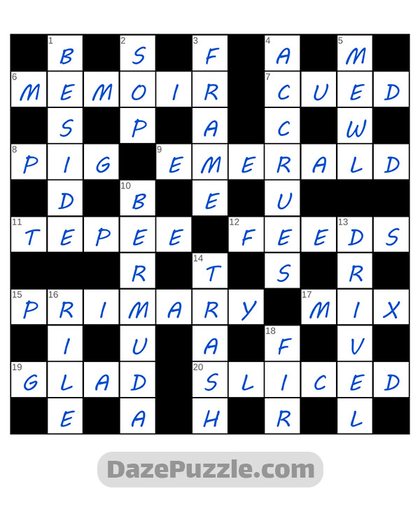 puzzle page crossword 4 september 2024 answer