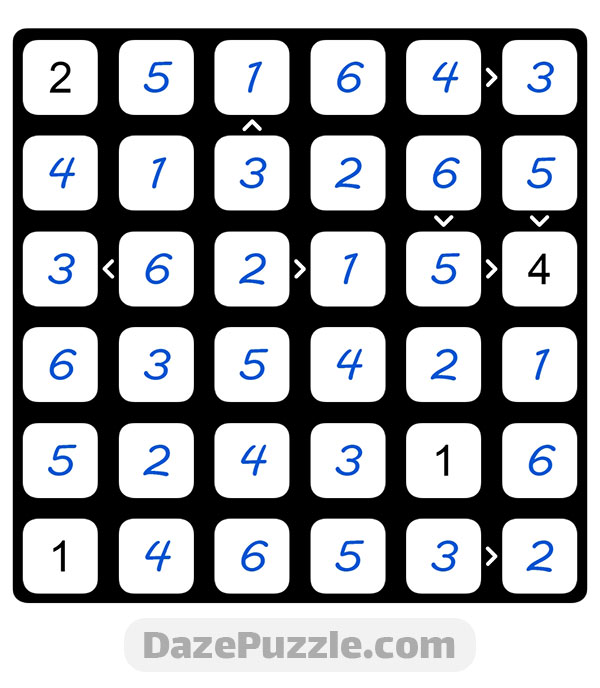 puzzle page futoshiki 14 september 2024 answer
