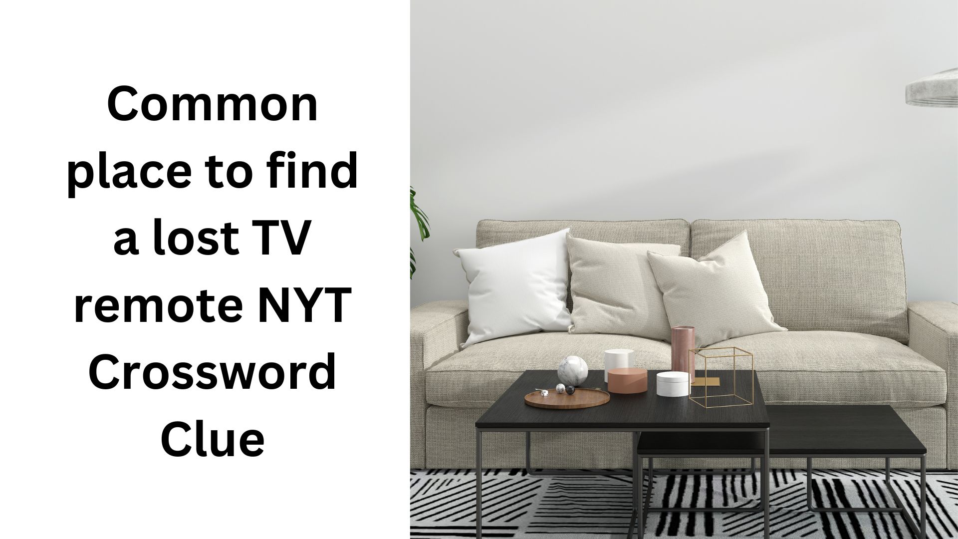 Common place to find a lost TV remote NYT Crossword Clue