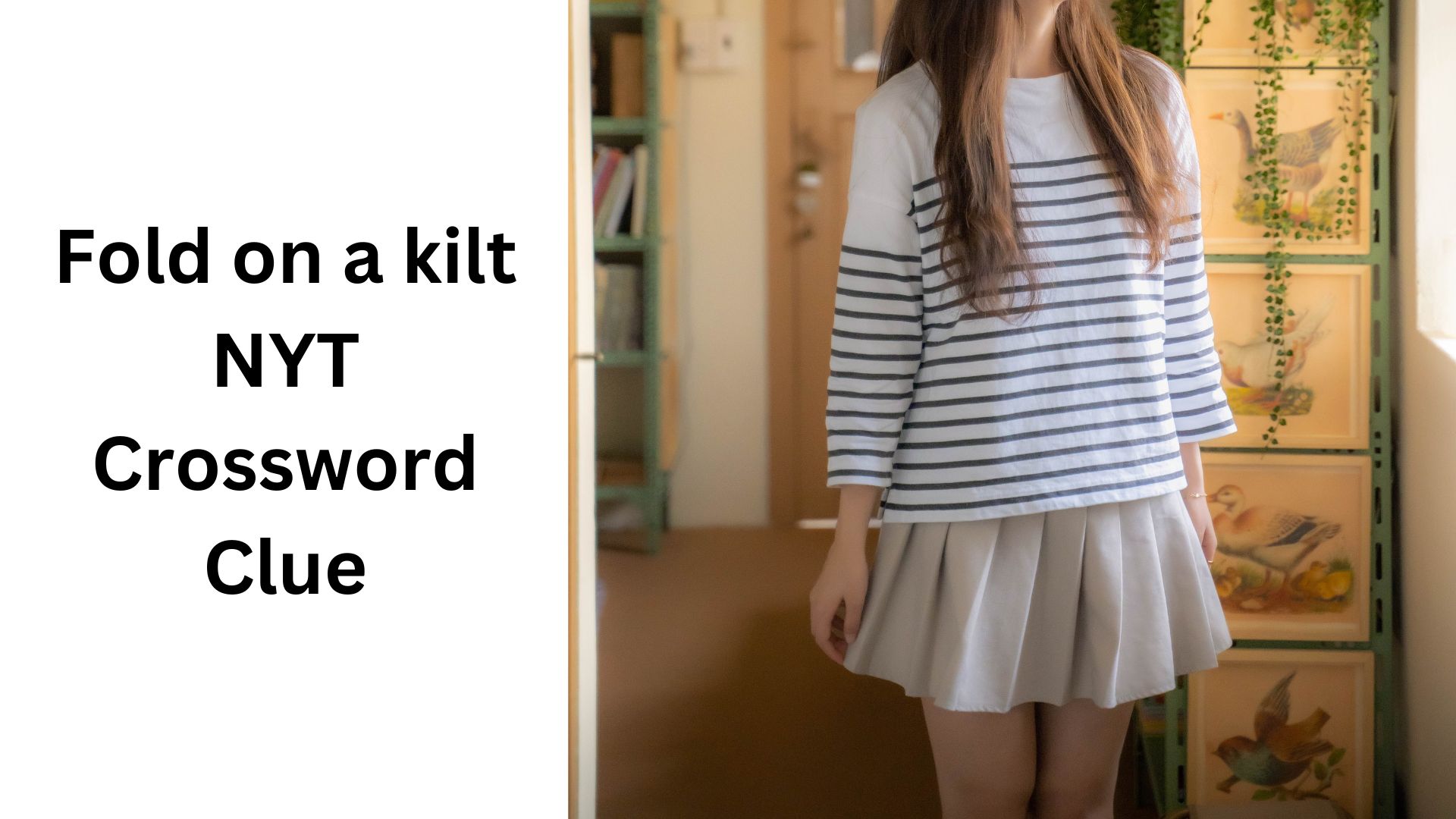 Fold on a kilt NYT Crossword Clue