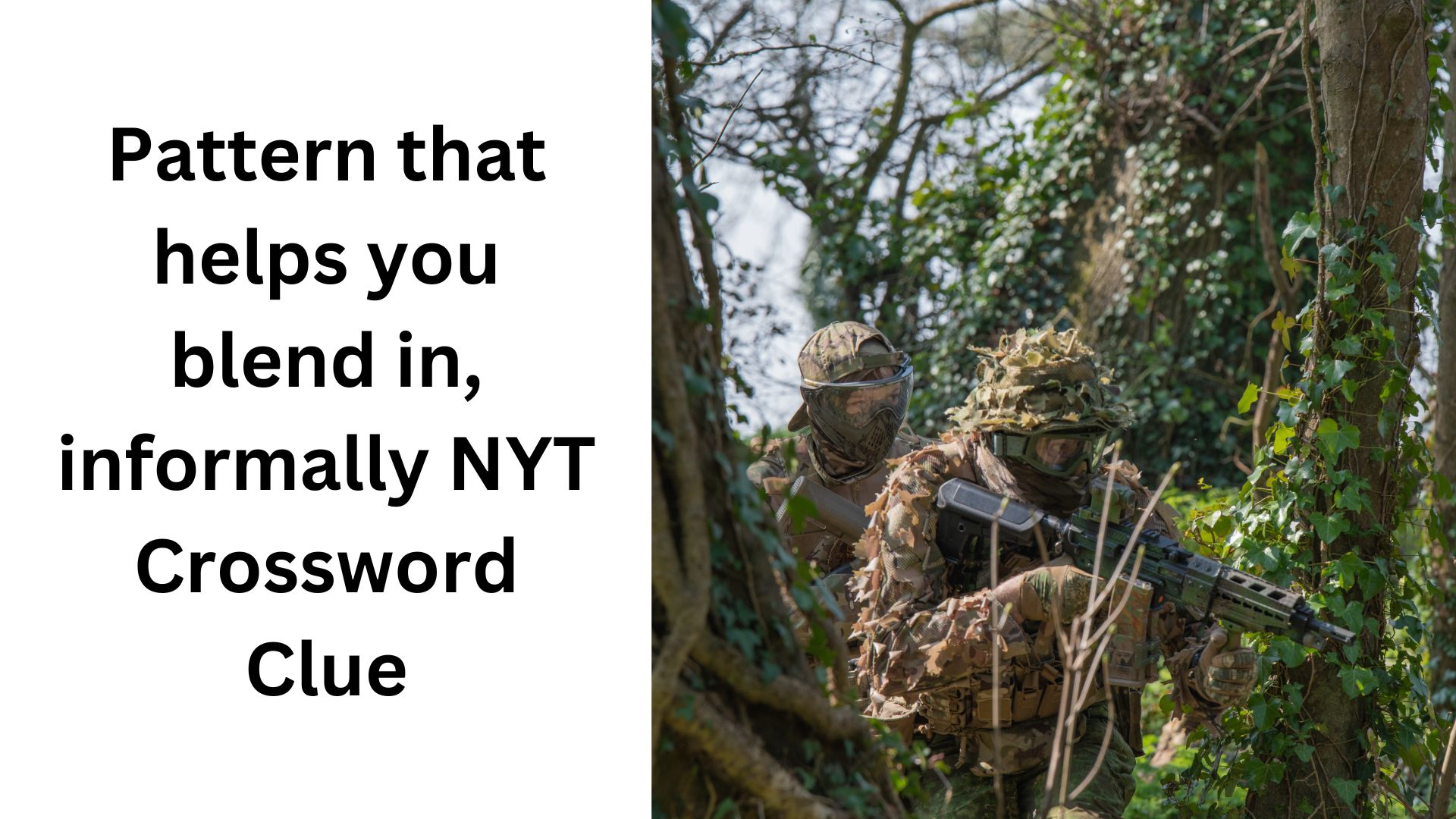 Pattern that helps you blend in, informally NYT Crossword Clue