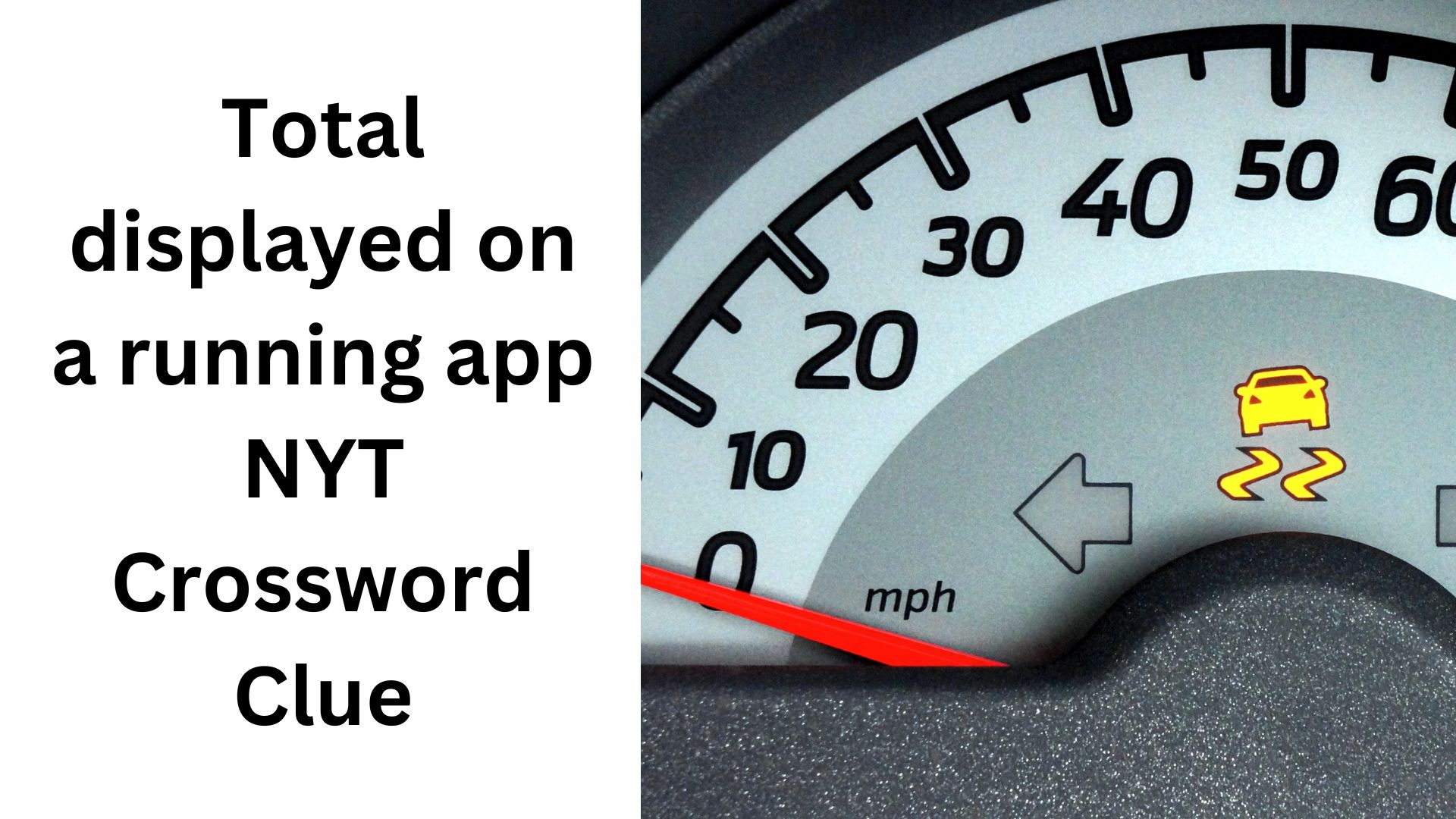 Total displayed on a running app NYT Crossword Clue