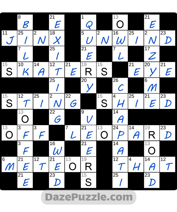 puzzle page codeword 13 october 2024 answer