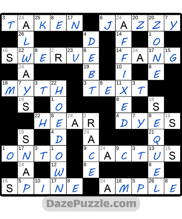 puzzle page codeword 27 october 2024 answer