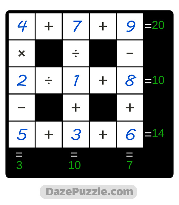 puzzle page cross sum 2 october 2024 answer