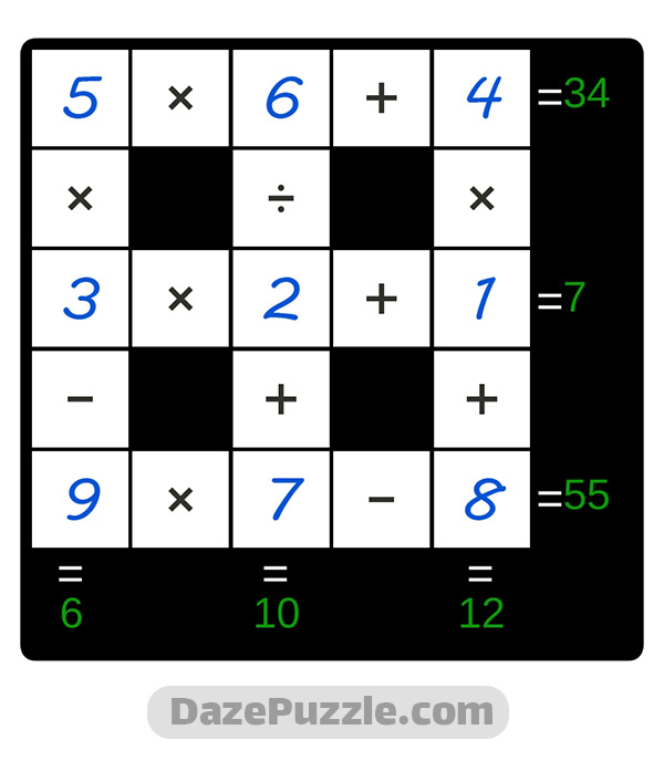 puzzle page cross sum 18 october 2024 answer