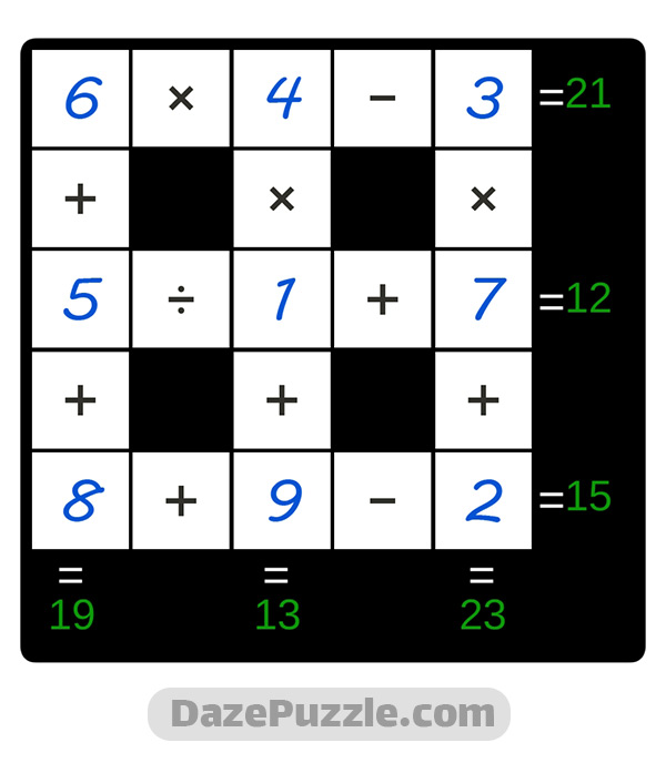 puzzle page cross sum 28 october 2024 answer