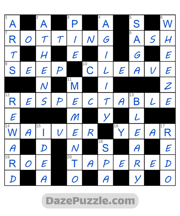 puzzle page crossword 17 october 2024 answer