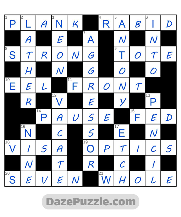 puzzle page crossword 24 october 2024 answer