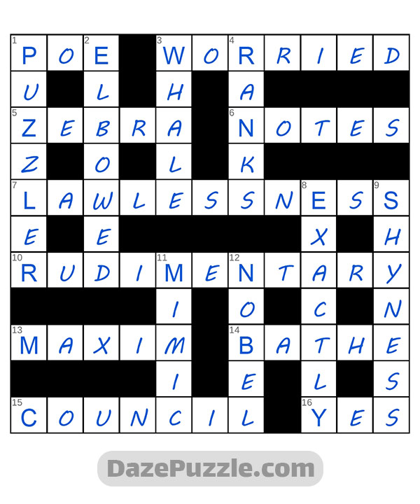 puzzle page crossword 30 october 2024 answer
