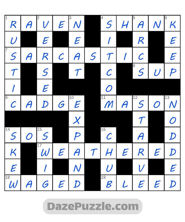 puzzle page crossword 31 october 2024 answer